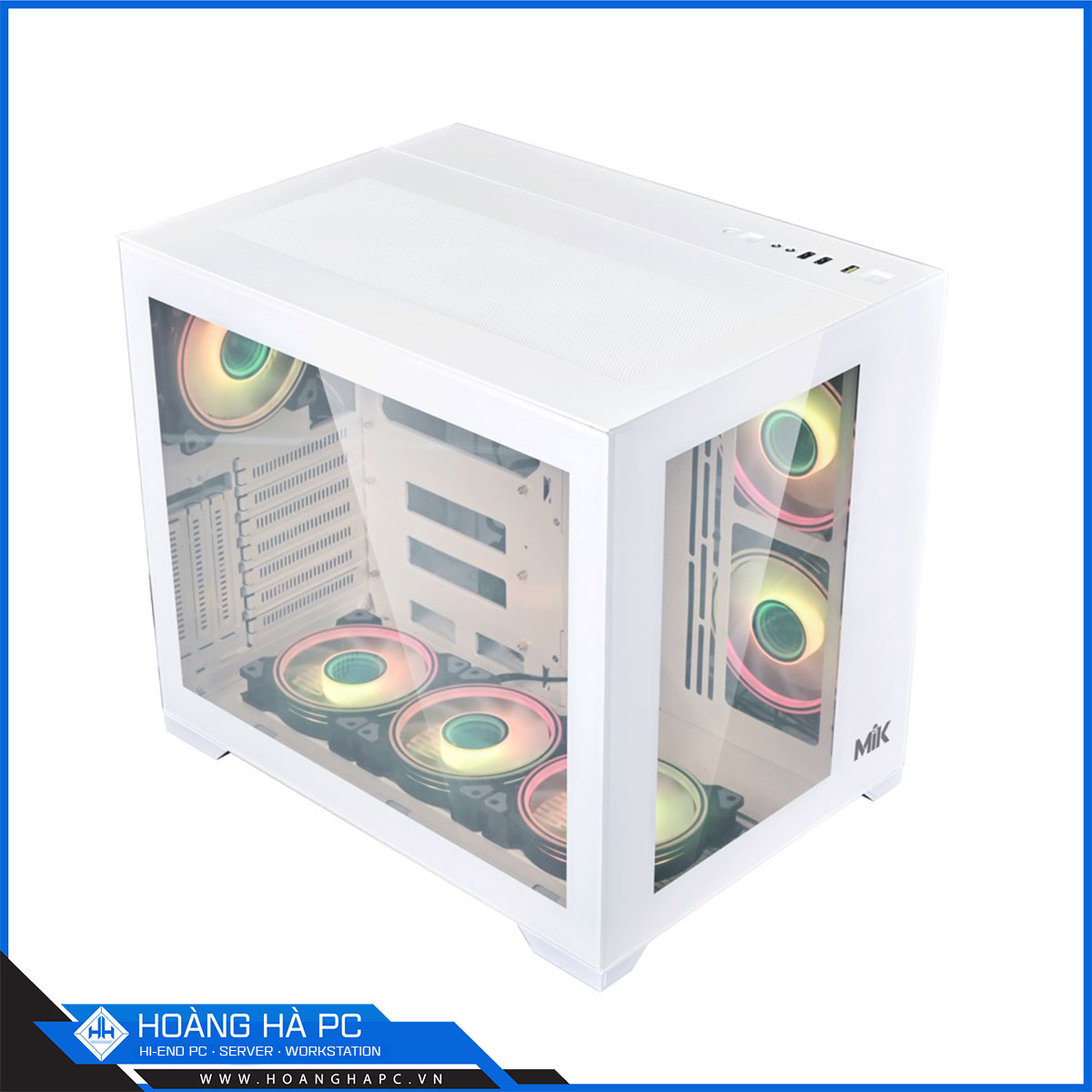 Vỏ case MIK LV12 - White (Mid Tower/ Màu Trắng)-2