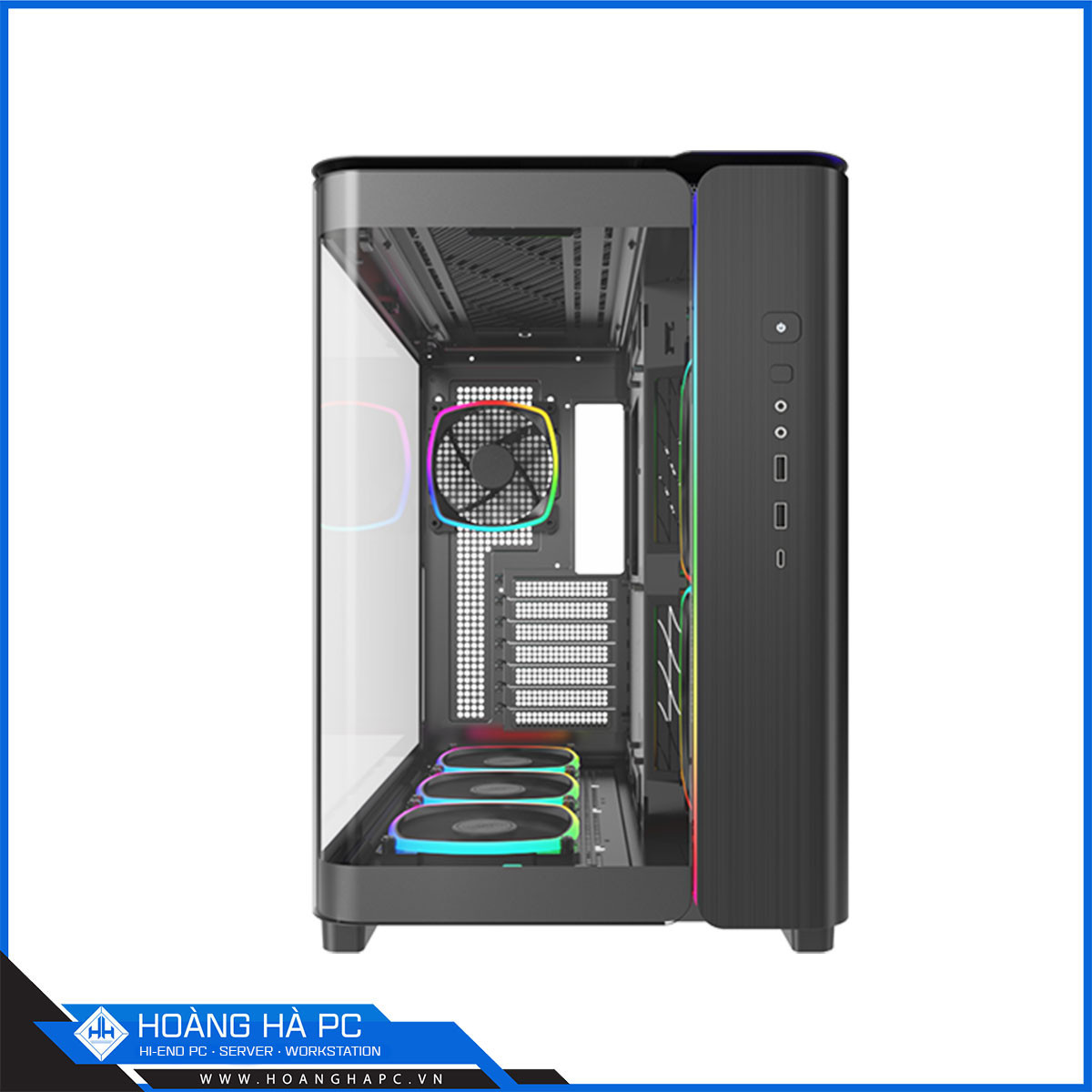 Vỏ Case Montech KING 95 PRO Black (Mid Tower/ Màu Đen) - 6 FAN ARGB-6