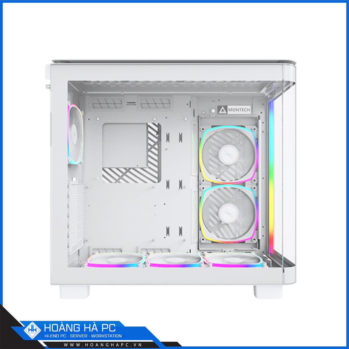 Vỏ Case Montech KING 95 PRO White (Mid Tower/ Màu Trắng) - 6 FAN ARGB-8