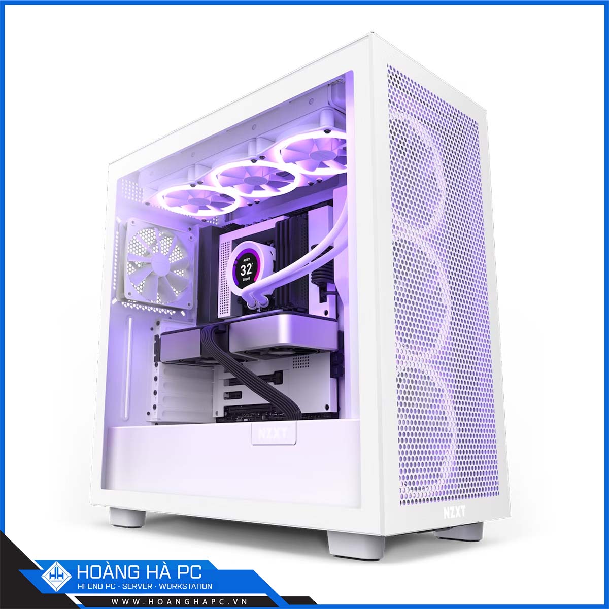 Vỏ case NZXT H7 Flow WH/WH CM-H71BW-01 (Mid Tower/Màu Trắng)