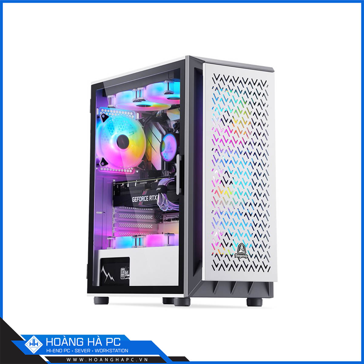 Vỏ Case Segotep Gank 6 White (Mid Tower/Màu Trắng/No Fan)