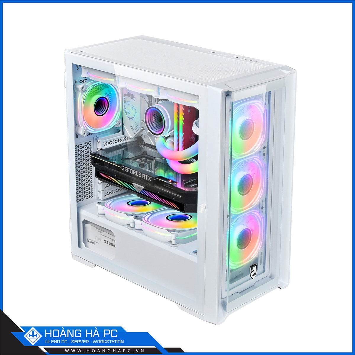 Vỏ case Vitra Titan R230 Premium White 3Fan ARGB - E-ATX-4