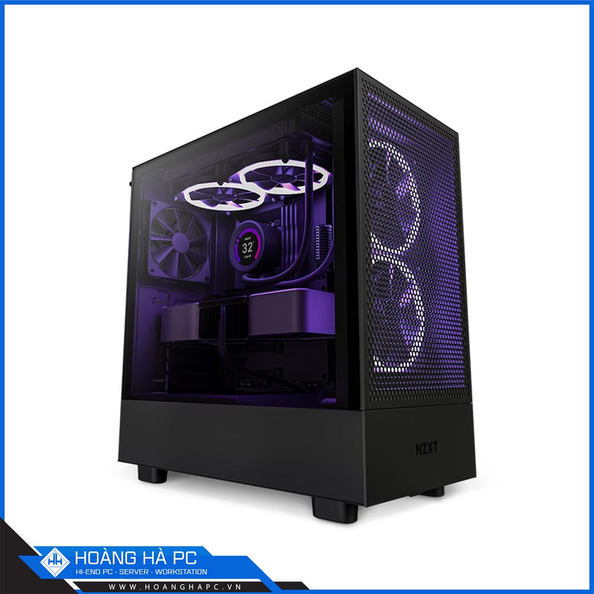 Vỏ máy tính NZXT H5 Flow Black (Mid Tower/Màu Đen)