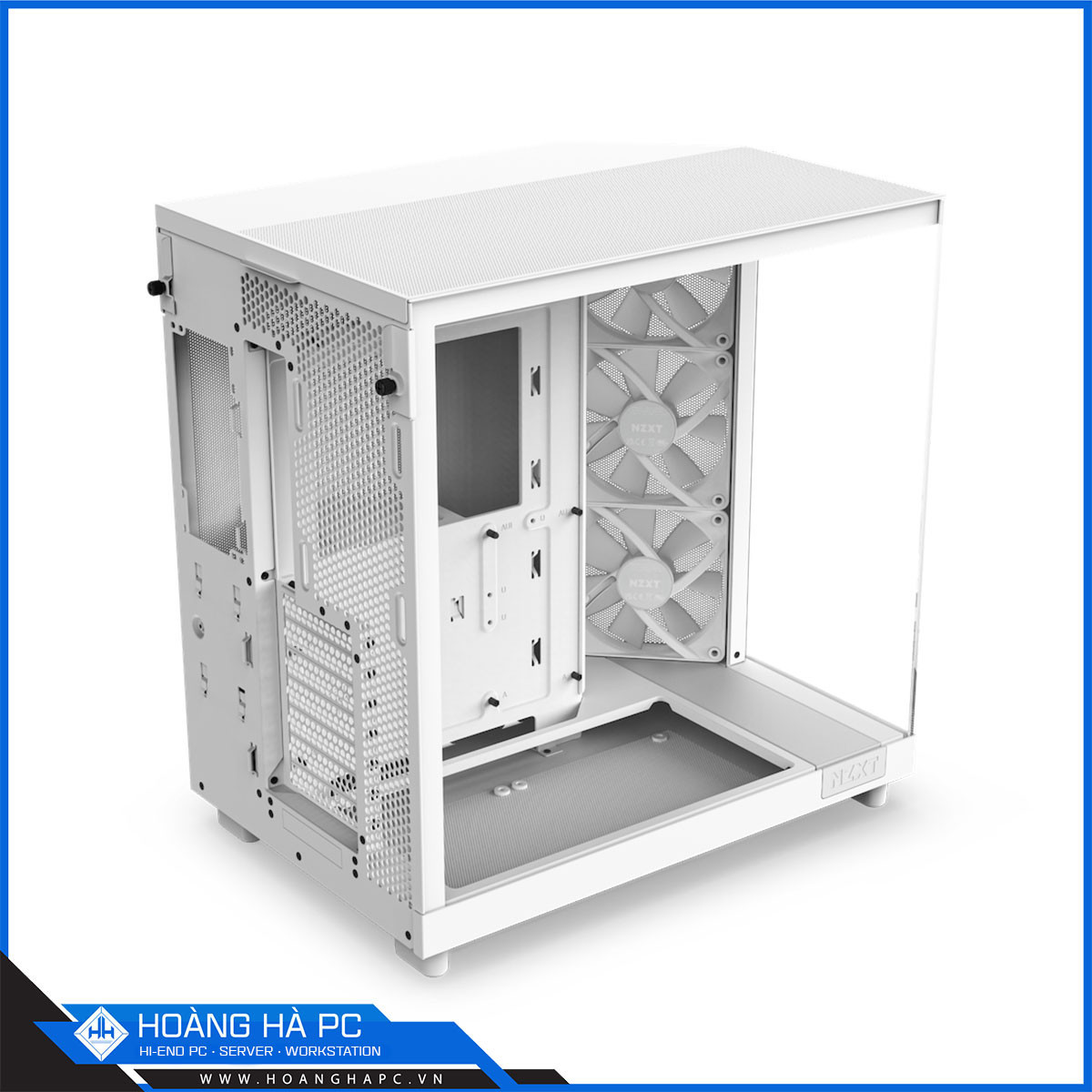 Vỏ máy tính NZXT H6 Flow RGB - White (Mid Tower/Màu Trắng/ 3 Fan)-4