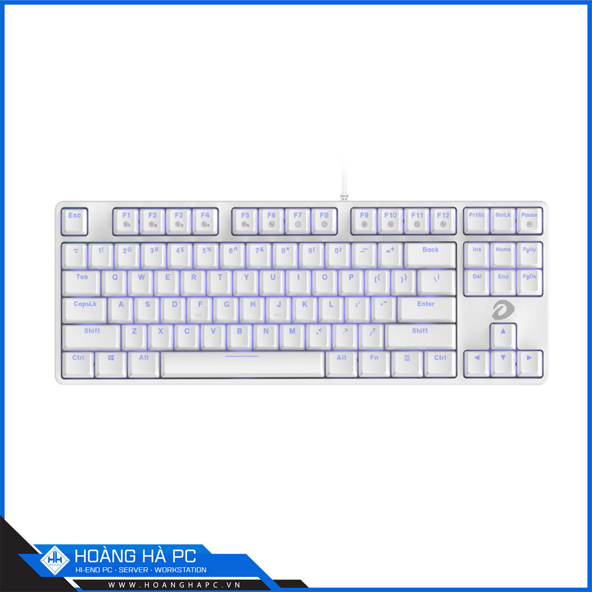 Bàn phím cơ DareU EK87 White Red Switch