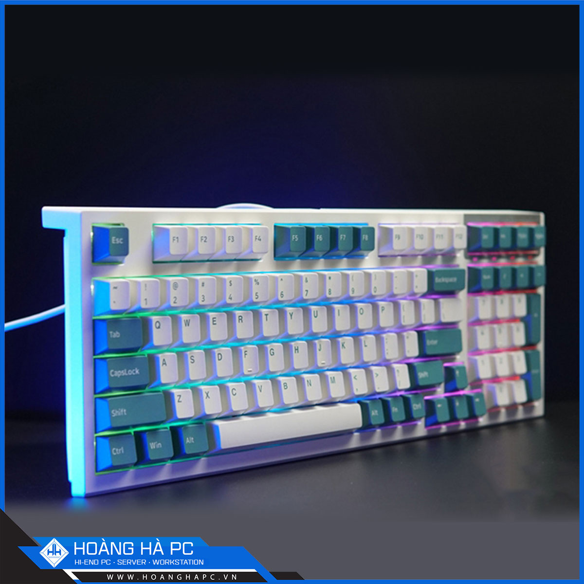 Bàn phím cơ FL-Esports FL980 CPS Aqua Green (Kailh Box Red Switch)-3