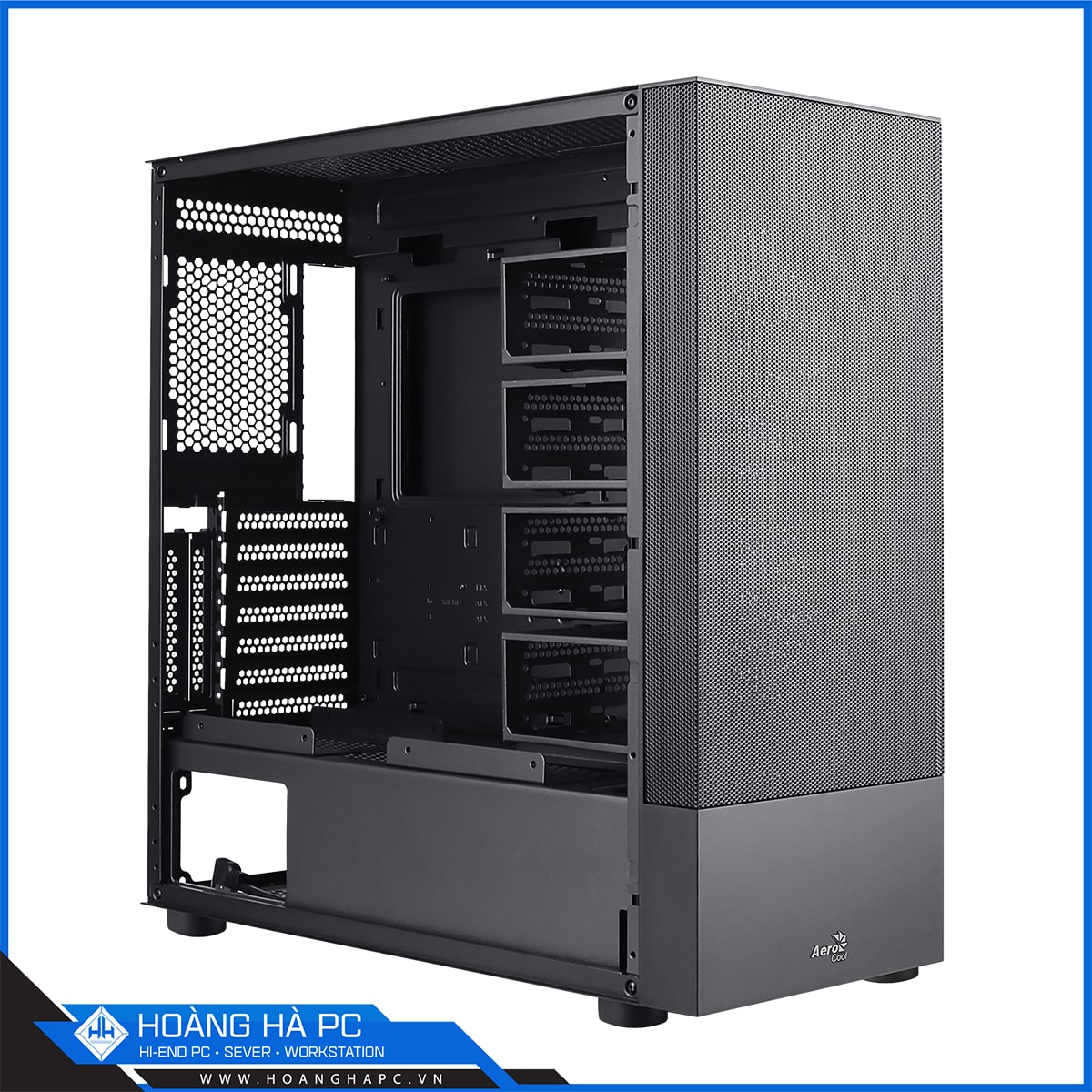 Case Aero Cool Cipher S-BK-V1 (Mid Tower/Màu Đen)