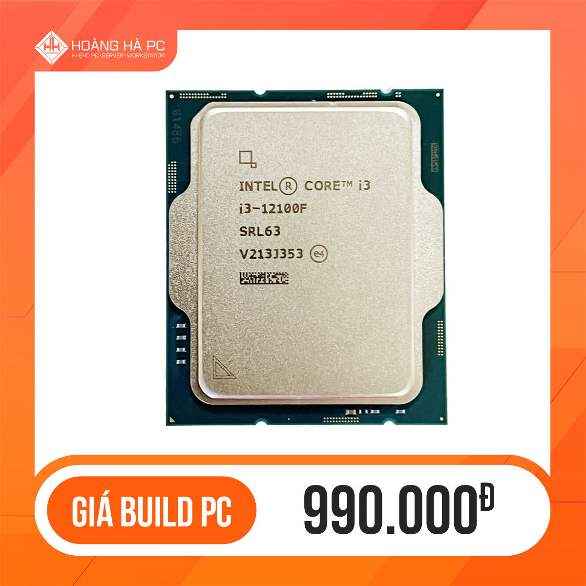 CPU Intel Core i3 12100F Tray (3.3GHz turbo up to 4.3GHz, 4 nhân 8 luồng, 12MB Cache)