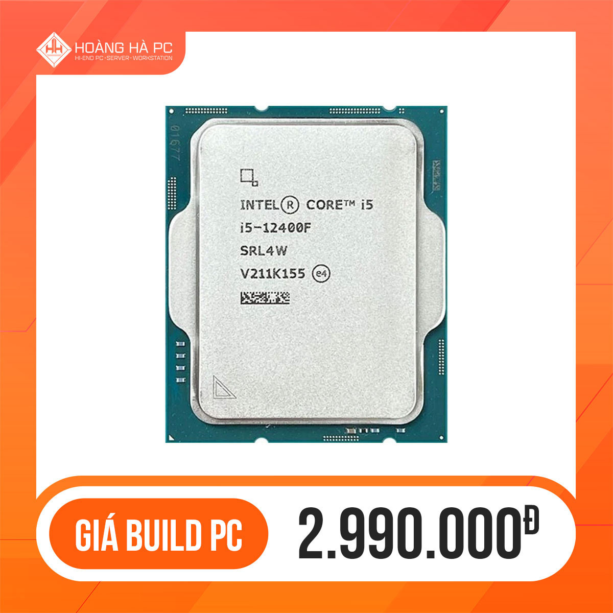 CPU Intel Core i5-12400F Tray (Up To 4.40GHz, 6 Nhân 12 Luồng,18MB Cache, Alder Lake)