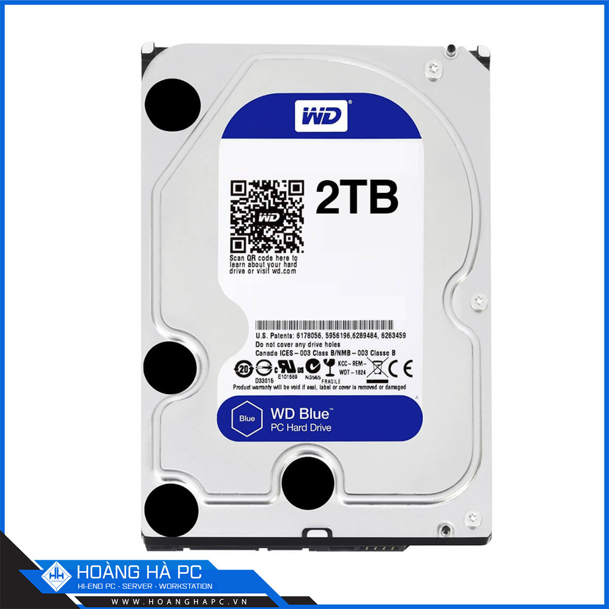 Ổ Cứng HDD Western Digital Caviar Blue 2TB (WD20EZBX) (3.5 inch, Sata3 6Gb/s, 256MB Cache, 7200rpm)