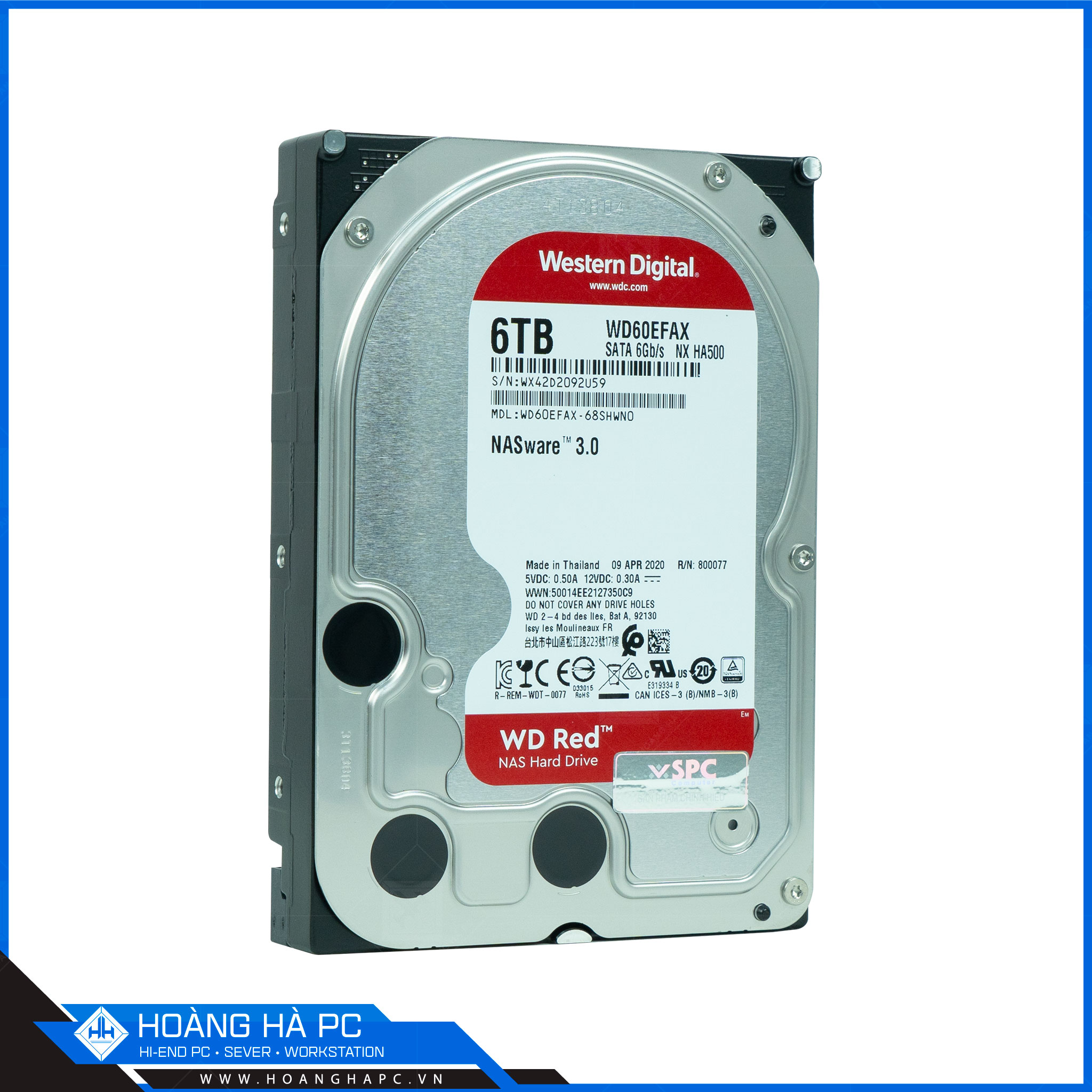 Ổ cứng HDD Western Red 6Tb SATA3 5400rpm