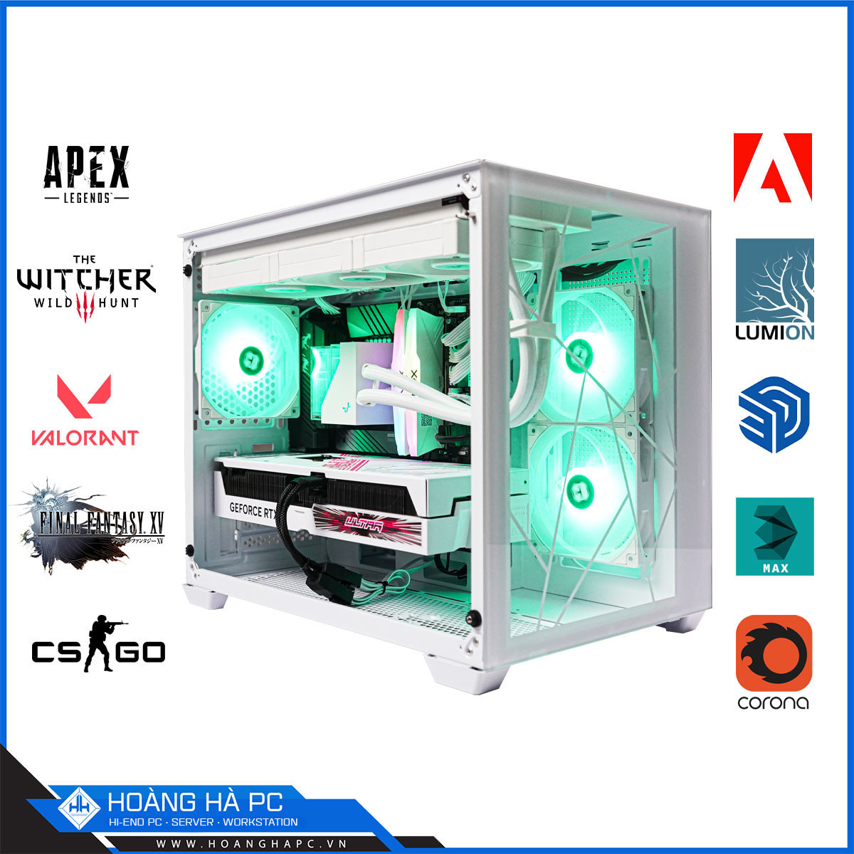 HHPC MINI LUMI II WHITE i7 14700K | 32GB | NVIDIA RTX 4070 Ti 12G