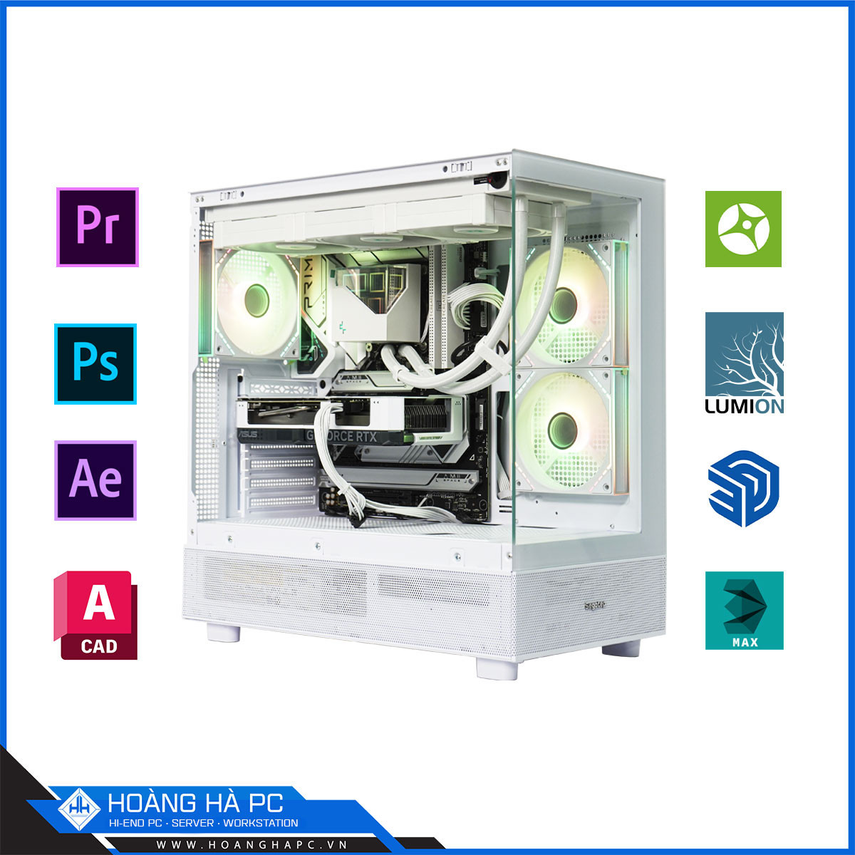 HHPC WHITE CORE i9 14900K | 64G DDR5 | NVIDIA RTX 4070 Ti 12G