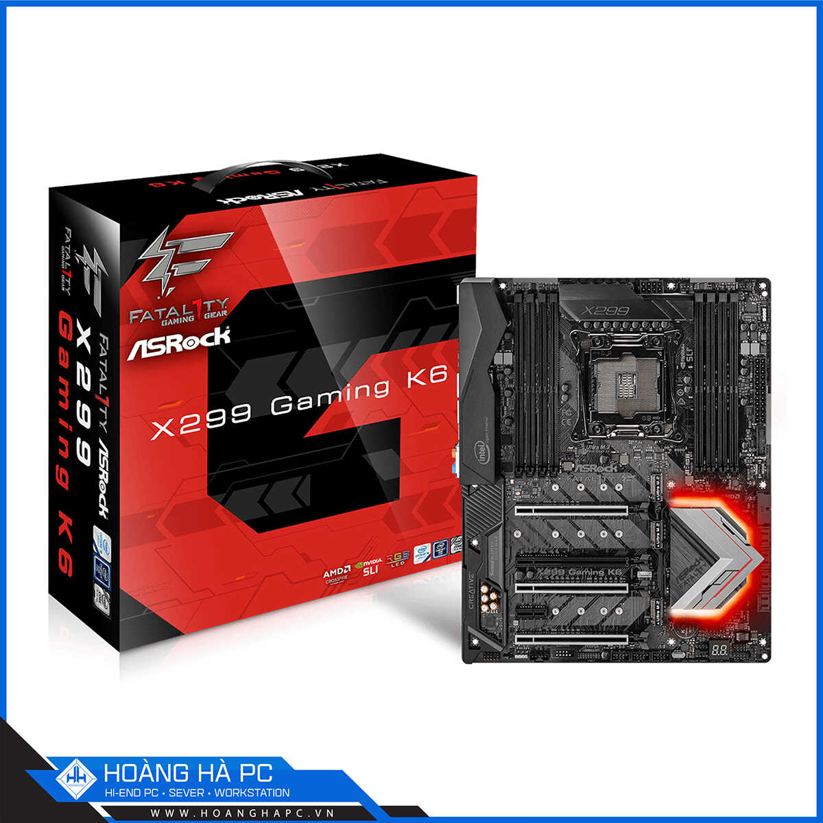 Mainboard Asrock Fatal1ty X299 Gaming K6 (Intel X299, LGA 2066, ATX, 8 Khe Cắm Ram DDR4)
