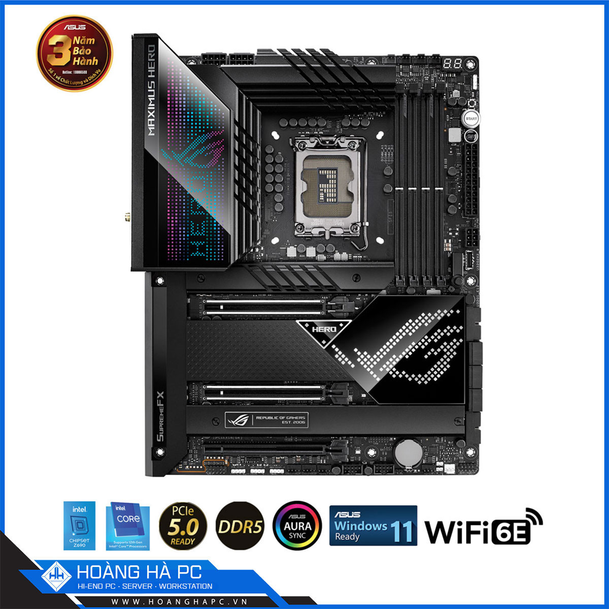 Mainboard ASUS ROG MAXIMUS Z690 HERO (Intel Z690, Socket 1700, ATX, 4 khe RAM DDR5)-2