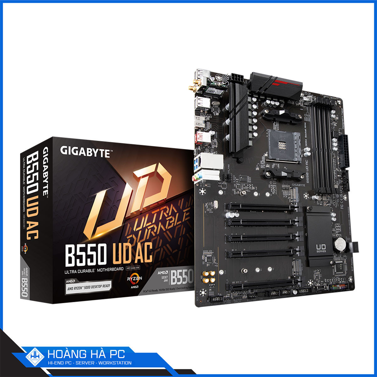 Mainboard Gigabyte B550 UD AC Rev 1.2 (AMD B550, Socket AM4, ATX, 4 khe RAM DRR4)