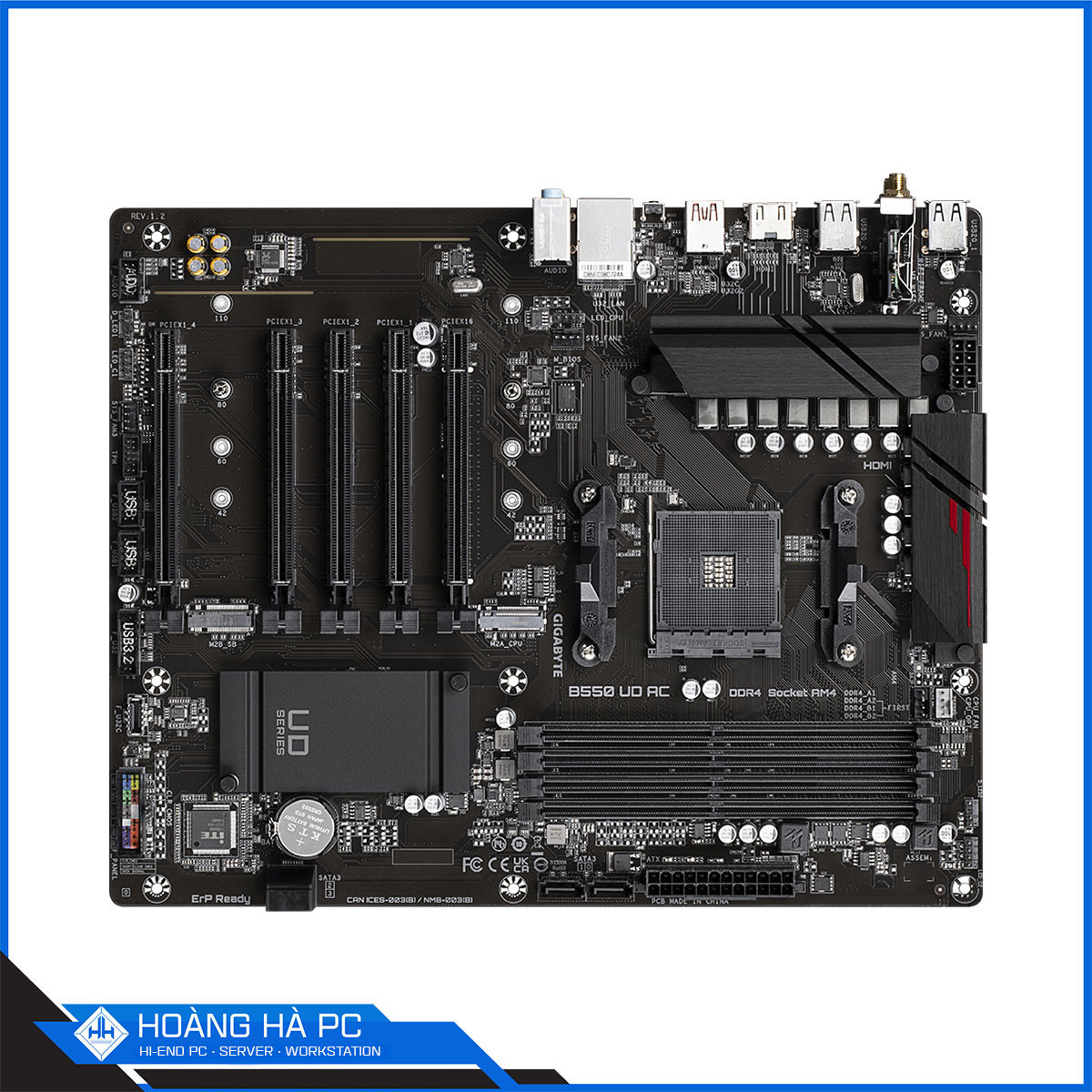 Mainboard Gigabyte B550 UD AC Rev 1.2 (AMD B550, Socket AM4, ATX, 4 khe RAM DRR4)-2
