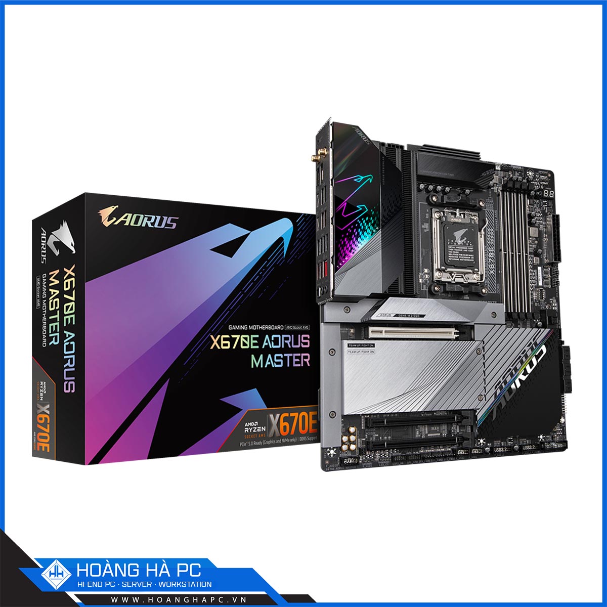 Mainboard GIGABYTE X670E AORUS MASTER (AMD X670, Socket AM5, ATX, 4 Khe Cắm Ram DDR5)