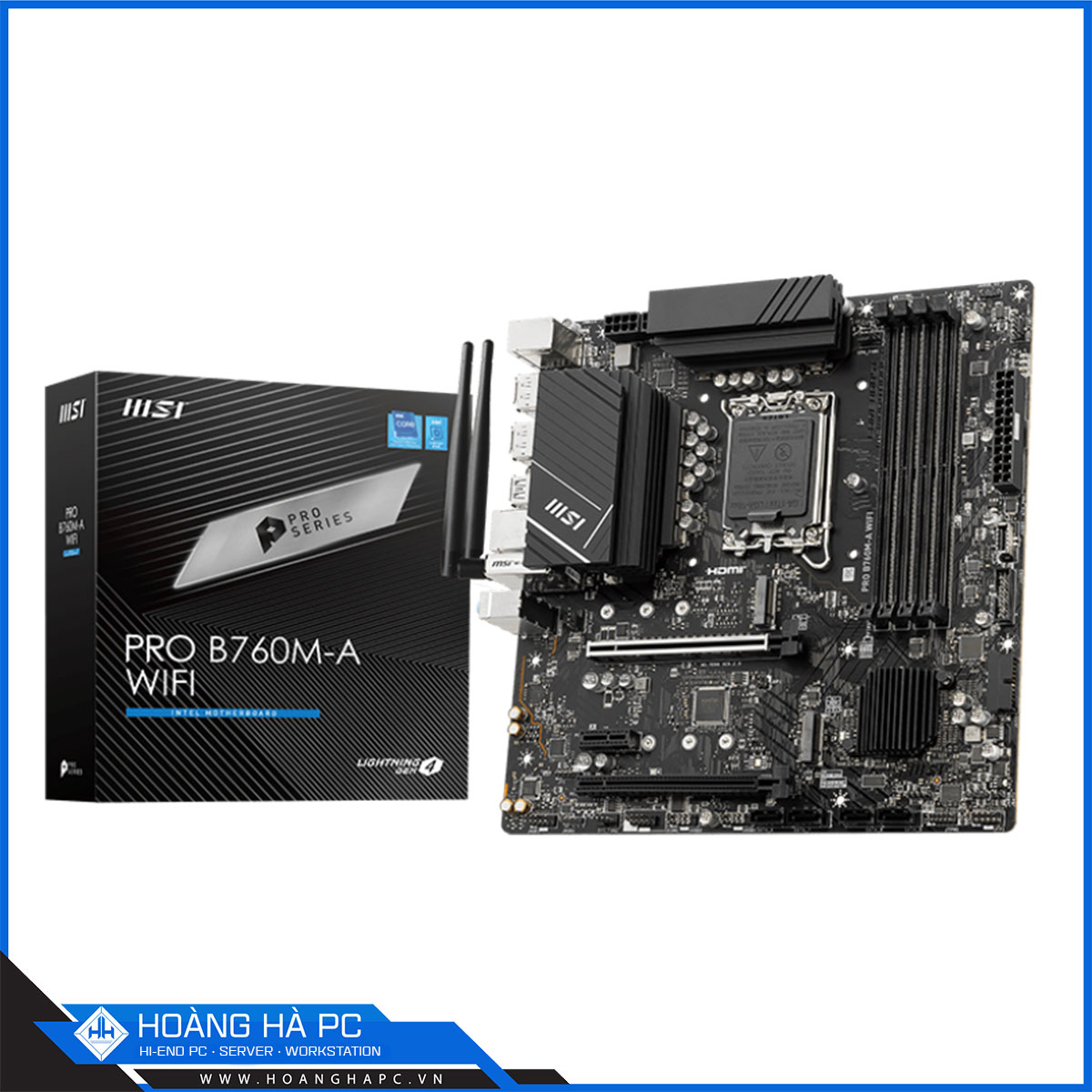 Mainboard MSI PRO B760M-A WIFI DDR5 (Intel B760, LGA1700, mATX, 4 khe RAM DRR5)-4