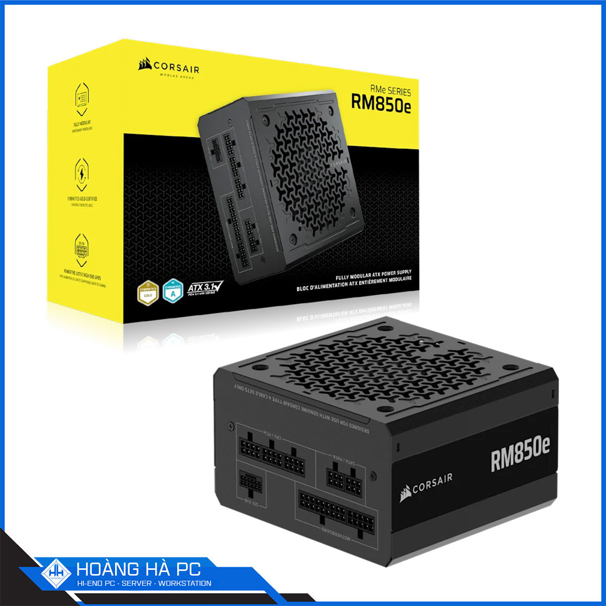 Nguồn Corsair RM850e 850W (ATX 3.0/ PCIe 5.0/ 80 Plus Gold/ Full Modular)