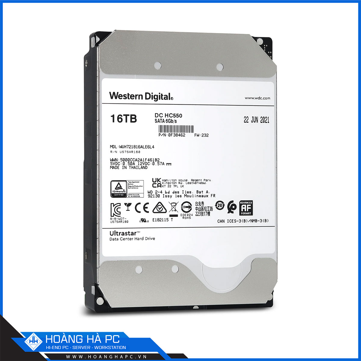 Ổ cứng HDD Western Digital Ultrastar DC HC550 16TB SATA 7200rpm-5