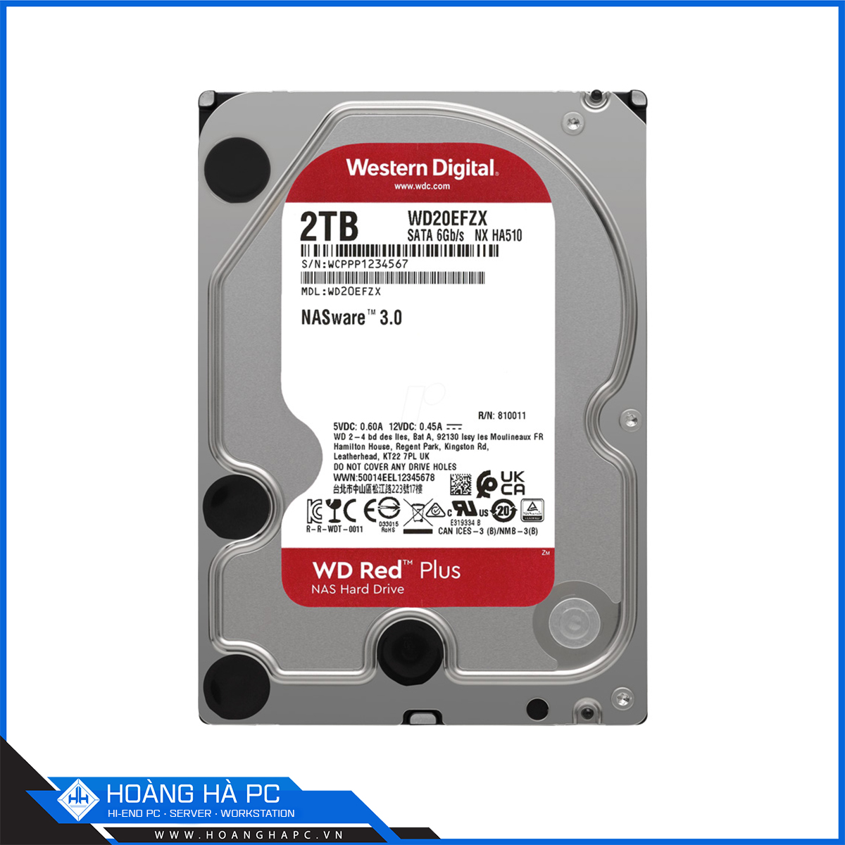 Ổ Cứng HDD Western Red 2TB PLUS NAS (3.5 inch, SATA3 6Gb/s, 128MB Cache, 5400rpm)-3