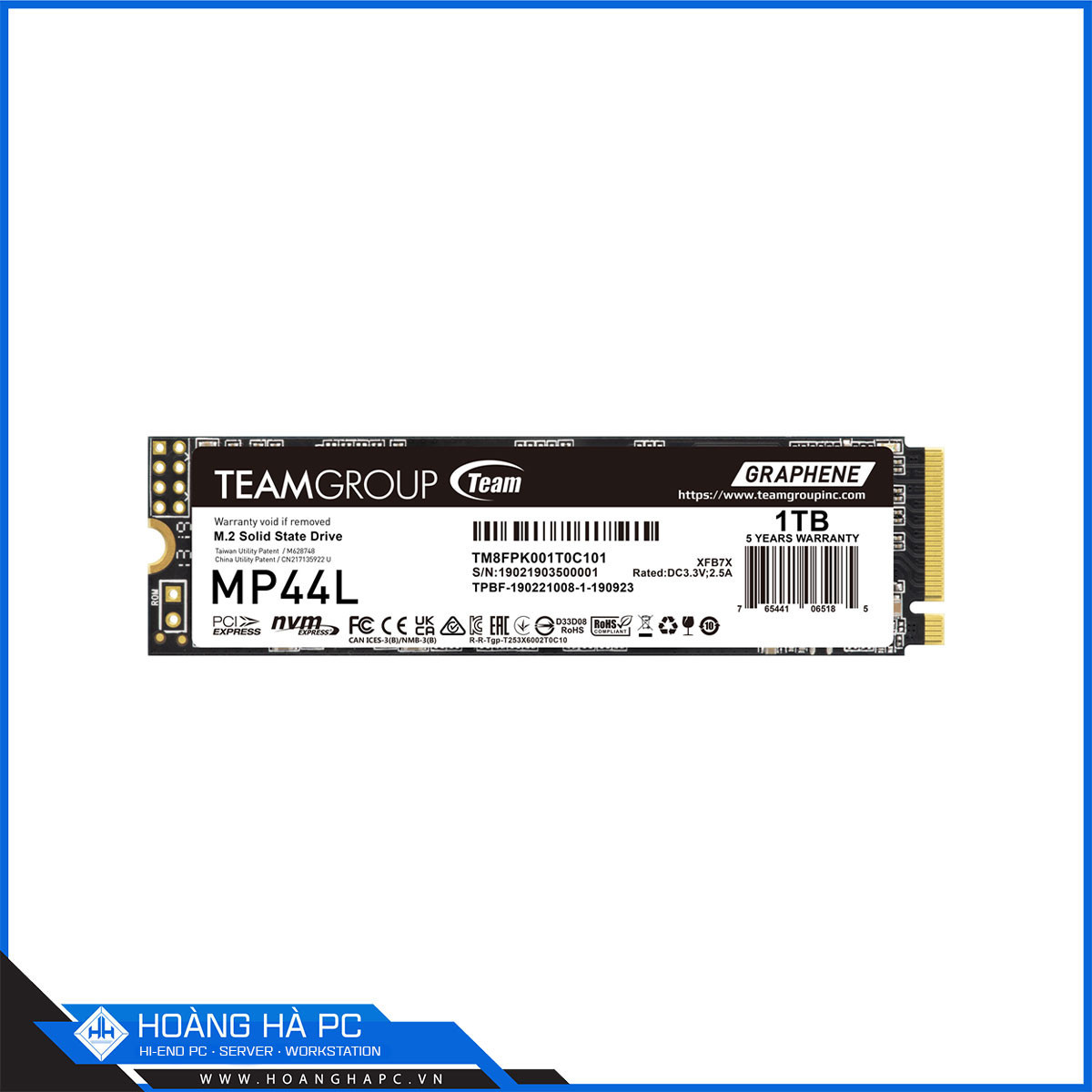 Ổ cứng SSD TEAMGROUP MP44L 1TB M.2 PCIe 4.0 (Đọc 5000MB/s - Ghi 4500MB/s)