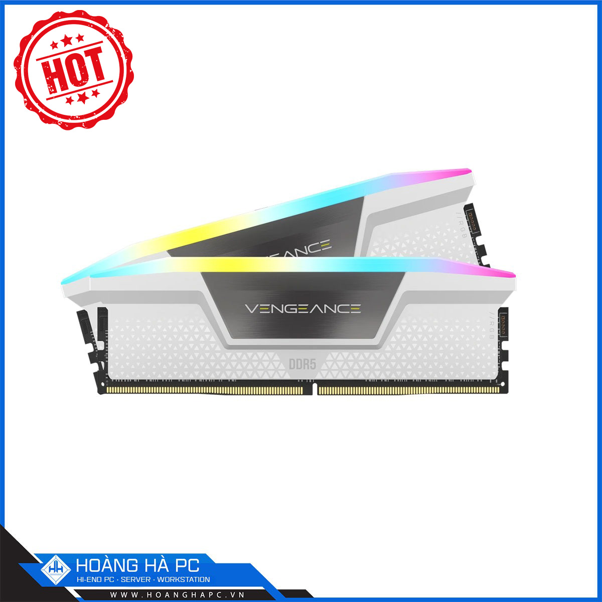 RAM DDR5 CORSAIR VENGEANCE RGB 32GB 6000MHz (2x16G) C40 WHITE