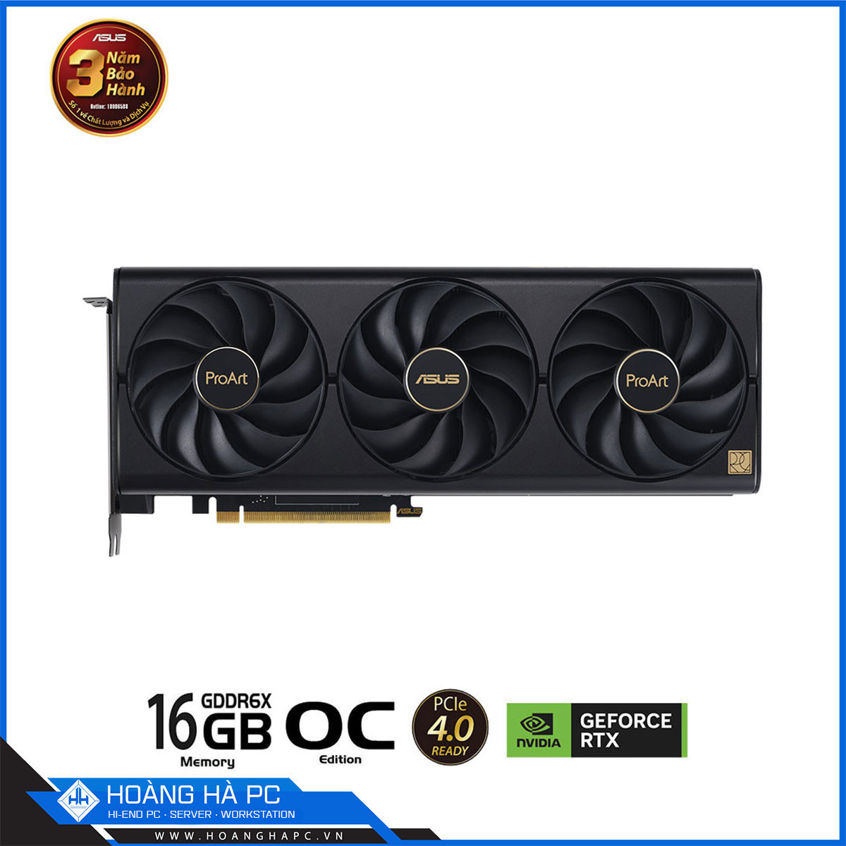 VGA ASUS PROART RTX 4080 SUPER 16GB GDDR6X OC (256-bit, HDMI+DP, 1 x 16-pin)-2