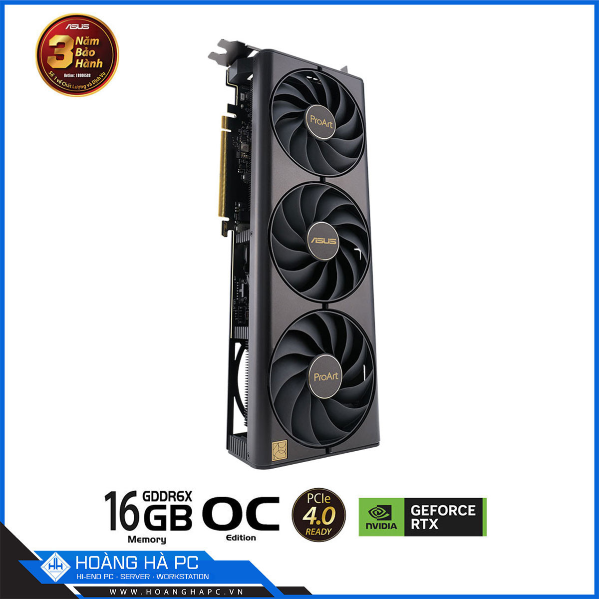 VGA ASUS PROART RTX 4080 SUPER 16GB GDDR6X OC (256-bit, HDMI+DP, 1 x 16-pin)-7