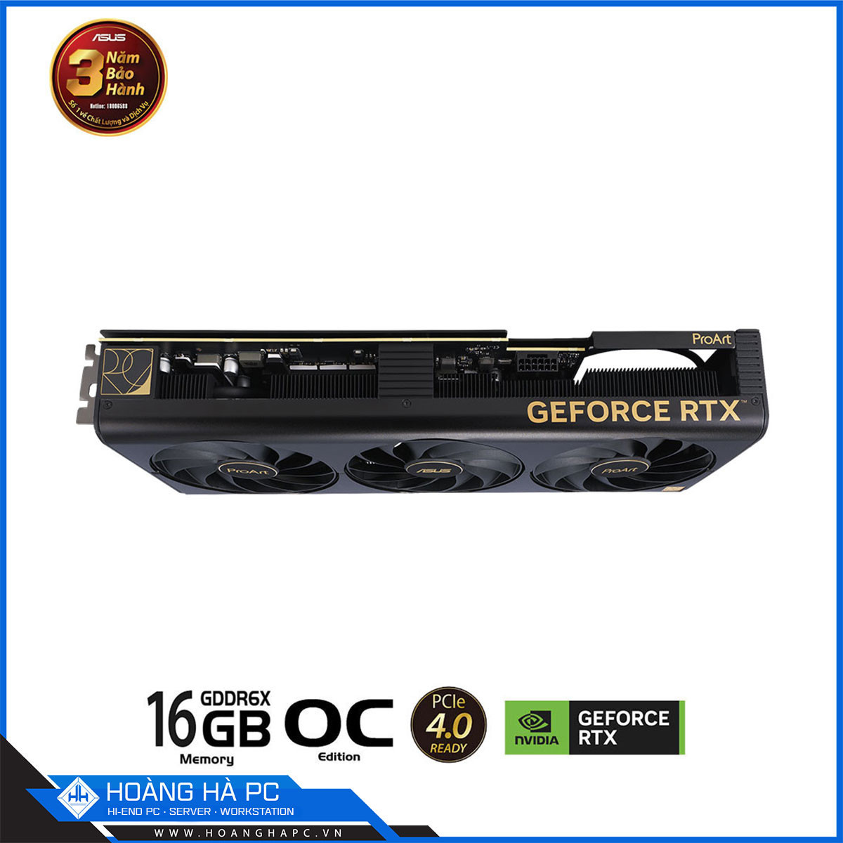 VGA ASUS PROART RTX 4080 SUPER 16GB GDDR6X OC (256-bit, HDMI+DP, 1 x 16-pin)-9