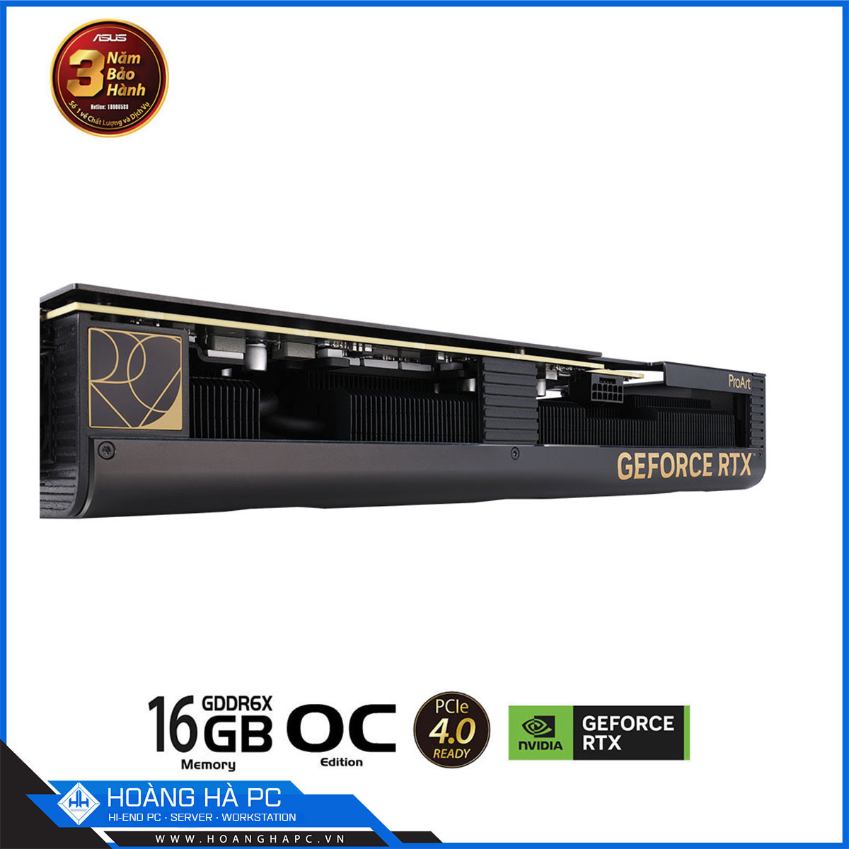 VGA ASUS PROART RTX 4080 SUPER 16GB GDDR6X OC (256-bit, HDMI+DP, 1 x 16-pin)-10