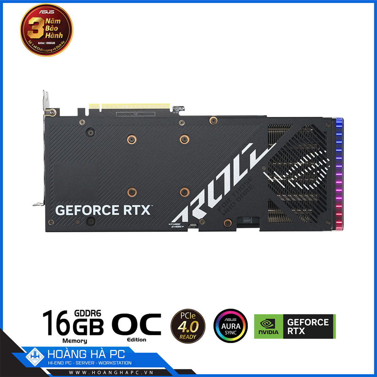 VGA ASUS ROG STRIX RTX 4060 Ti O16G GAMING (16GB GDDR6, 128-bit, HDMI+DP, 1x8-pin)-10