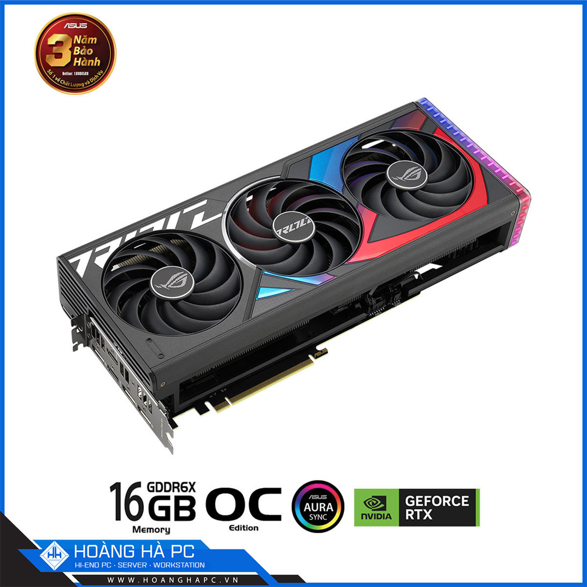 VGA ASUS ROG STRIX RTX 4070 Ti SUPER 16GB GDDR6X OC (256-bit, HDMI + DP, 1 x 16-pin)-5