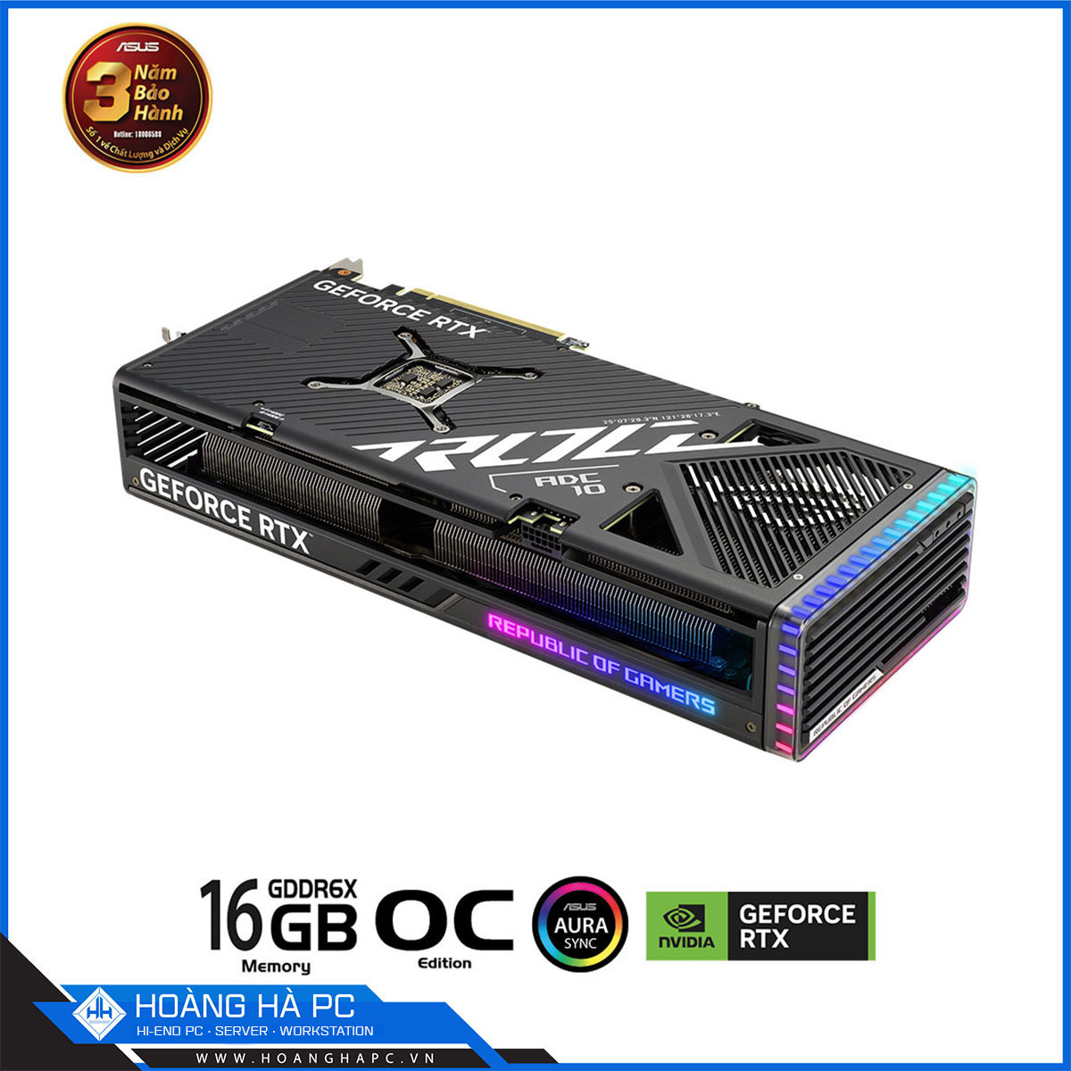 VGA ASUS ROG STRIX RTX 4070 Ti SUPER 16GB GDDR6X OC (256-bit, HDMI + DP, 1 x 16-pin)-6