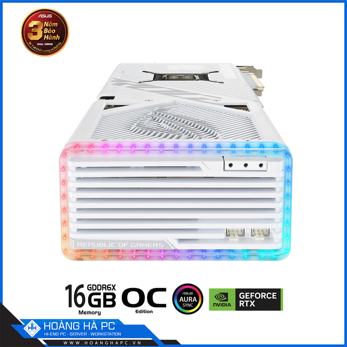 VGA ASUS ROG STRIX RTX 4080 SUPER 16GB GDDR6X OC WHITE (256-bit, HDMI + DP, 1 x 16-pin)-9