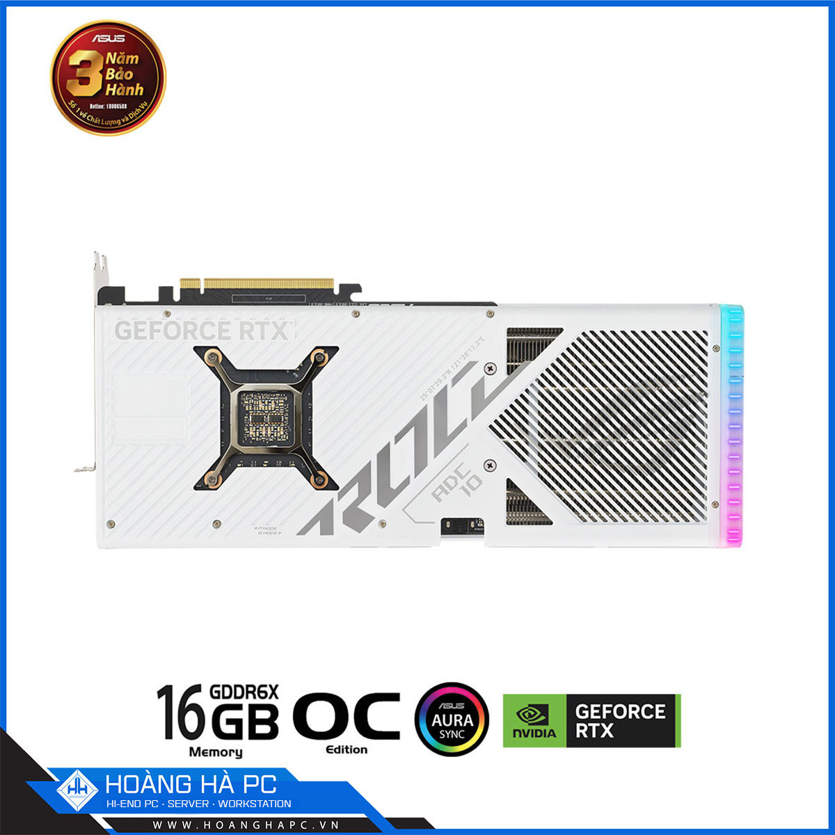 VGA ASUS ROG STRIX RTX 4080 SUPER 16GB GDDR6X OC WHITE (256-bit, HDMI + DP, 1 x 16-pin)-10