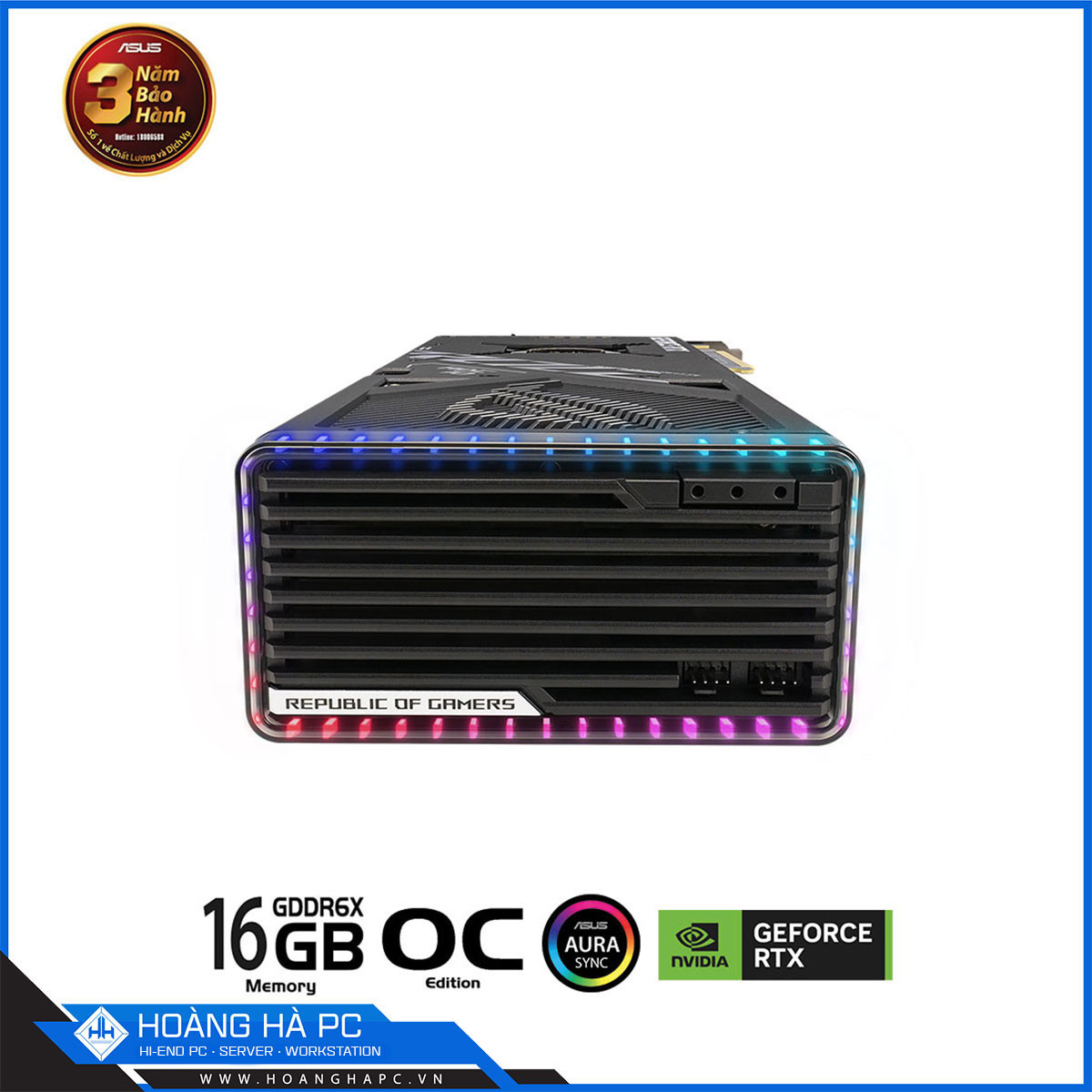 VGA ASUS ROG STRIX RTX 4080 SUPER 16GB GDDR6X OC (256-bit, HDMI + DP, 1 x 16-pin)-8