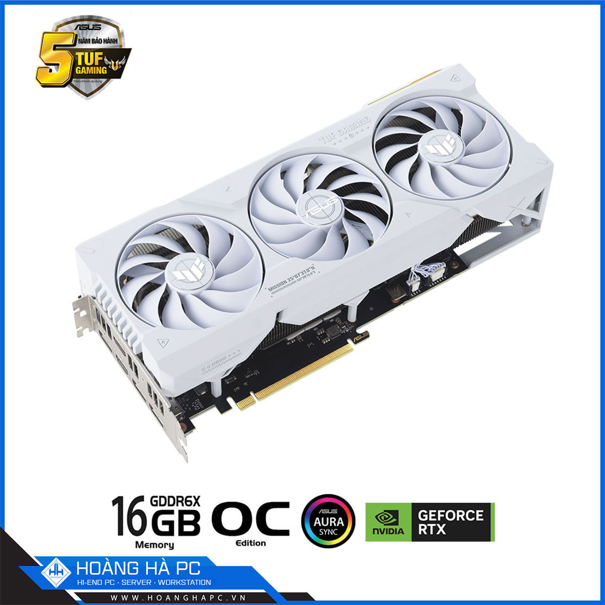 VGA ASUS TUF RTX 4070 Ti SUPER 16GB GDDR6X OC WHITE (256-bit, HDMI + DP, 1 x 16-pin)-5