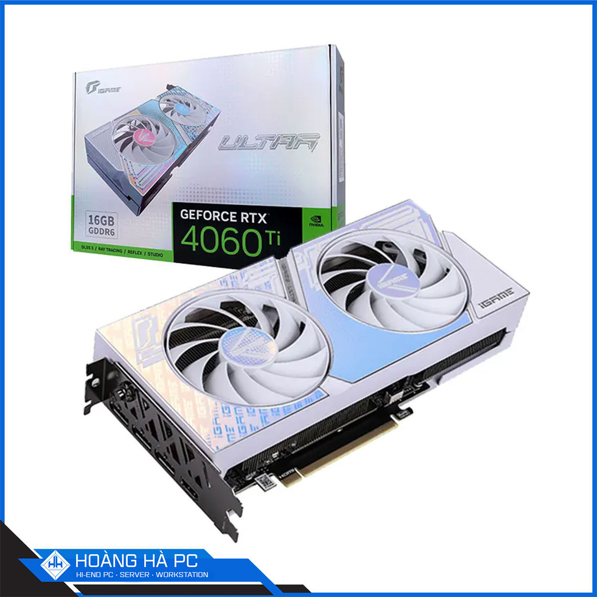 VGA COLORFUL RTX 4060 Ti Ultra W DUO OC 16GB-V (GDDR6, 128-bit, HDMI+DP, 1x8-pin)