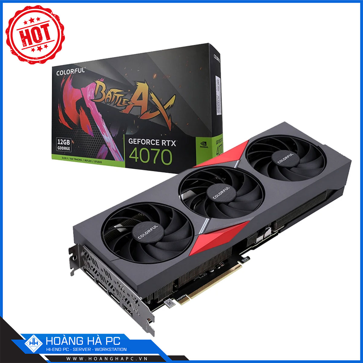 VGA Colorful RTX 4070 NB EX-V (12GB GDDR6X, 192-bit, HDMI +DP)