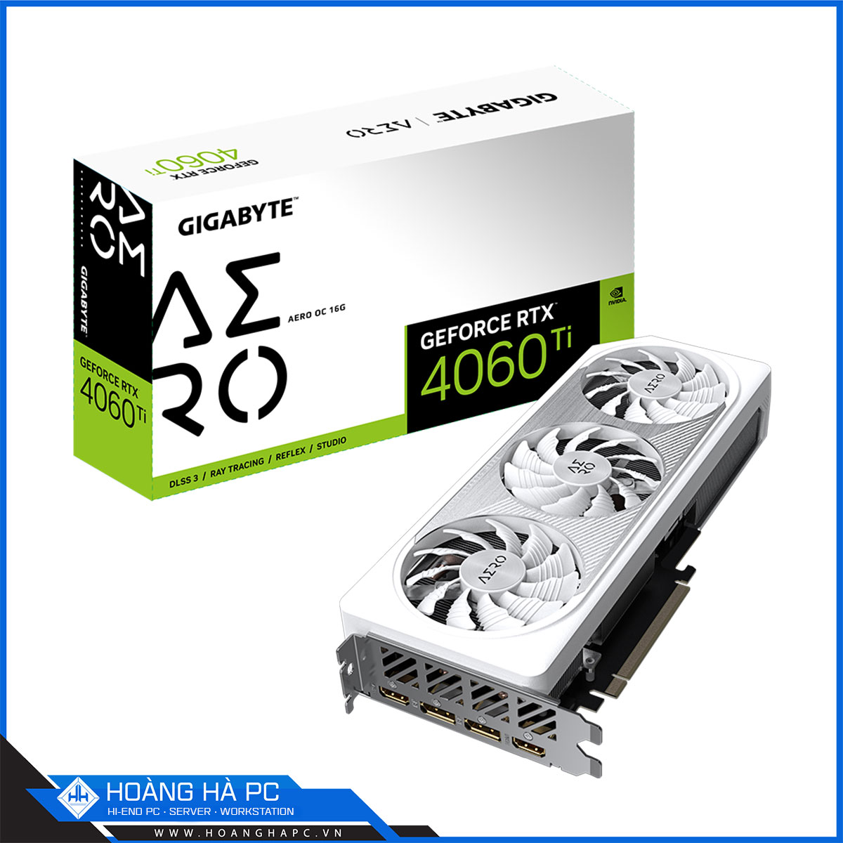 VGA GIGABYTE RTX­­ 4060Ti AERO OC 16G (GDDR6, 128-bit, HDMI+DP, 1x8-pin)