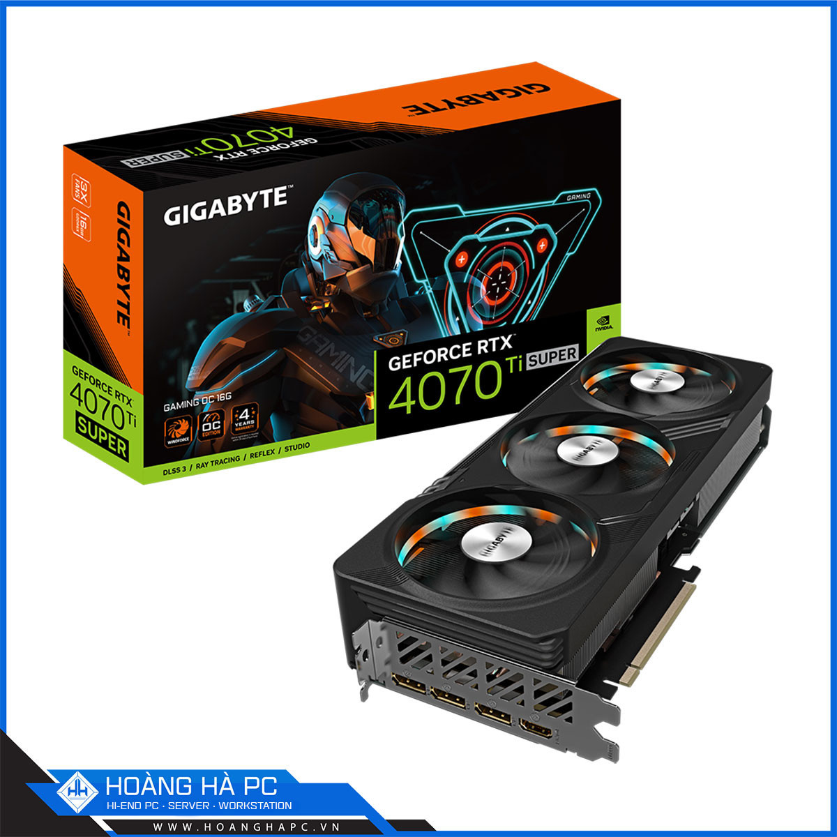 VGA GIGABYTE RTX 4070 Ti SUPER GAMING OC 16G (GDDR6X, 256-bit, HDMI+DP, 1x16-pin)