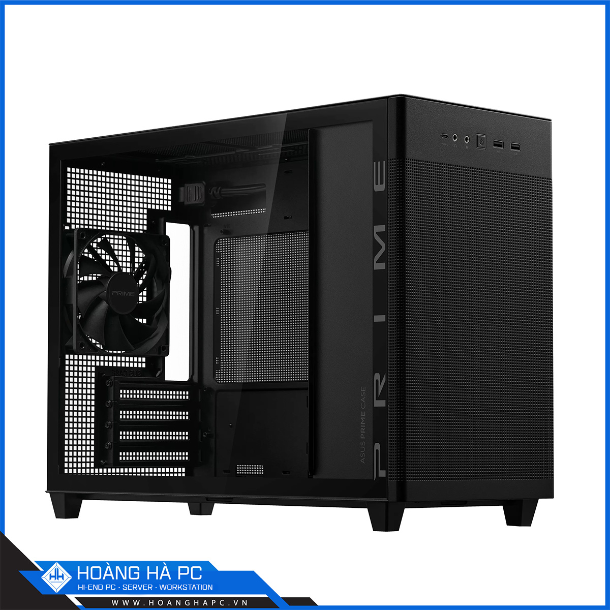 Vỏ case ASUS PRIME AP201 TG BLACK (Mini Tower/ Màu Đen)