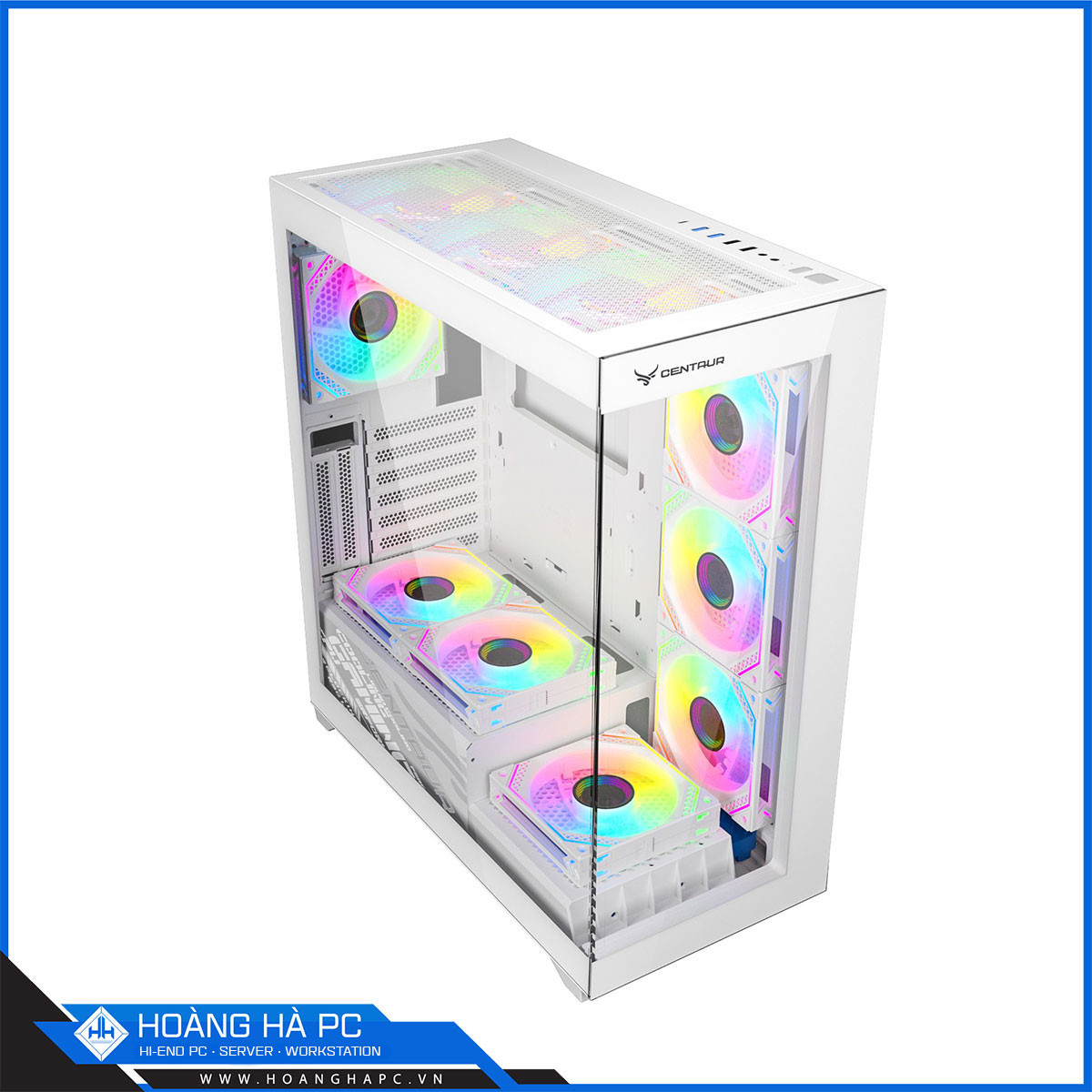 Vỏ case Centaur CT-Nova (Mid Tower/Màu Trắng) - No Fan-4