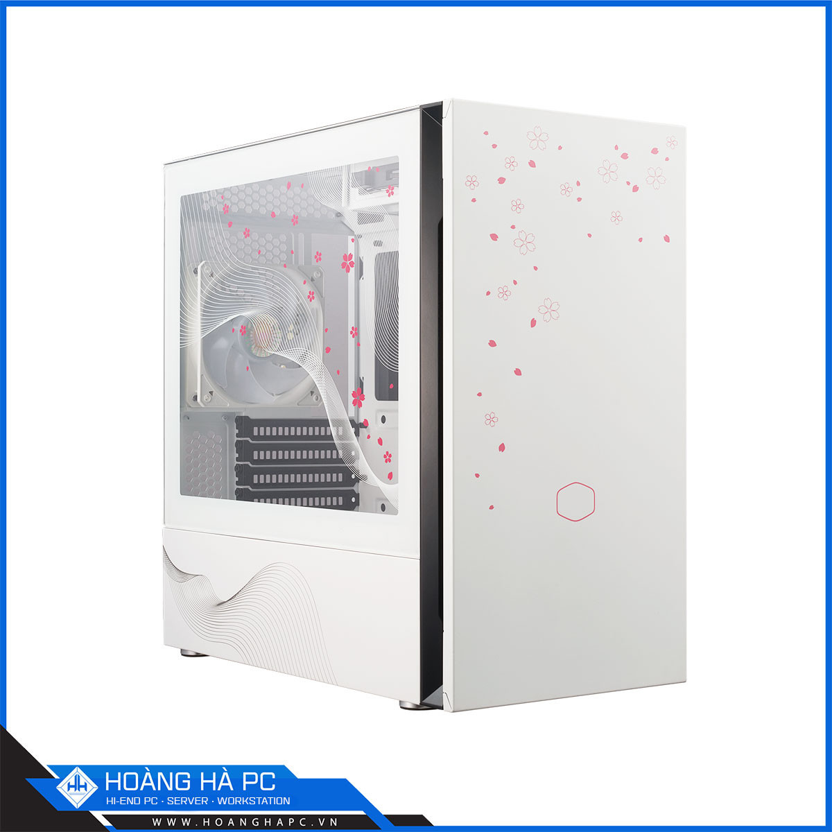 Vỏ Case Cooler Master Silencio S400 Sakura Limited Edition (Mini Tower/Màu trắng/ Fan ARGB)