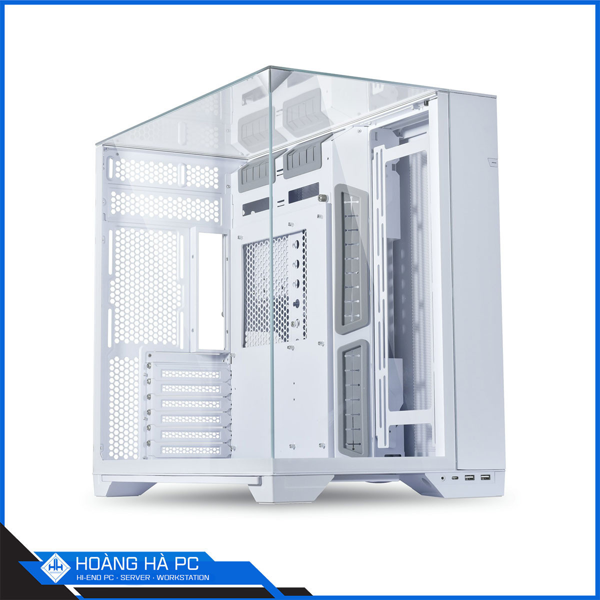 Vỏ case Lian Li O11 Vision White - No Fan