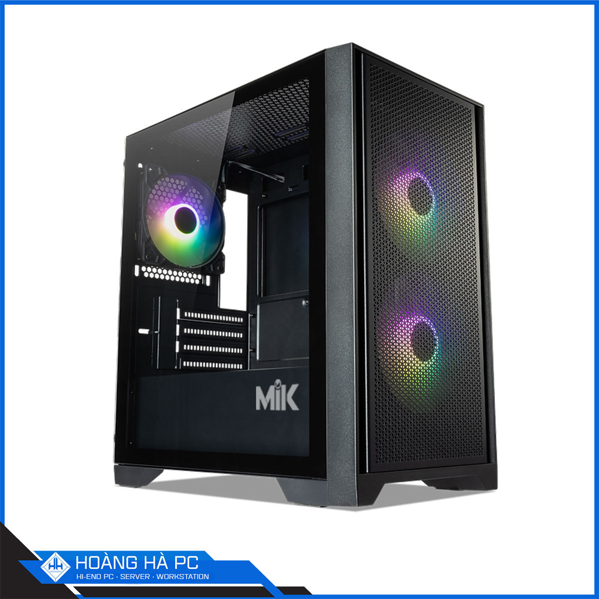 Vỏ case MIK MORAX Black - 3 FAN (Mid Tower/ Màu Đen)