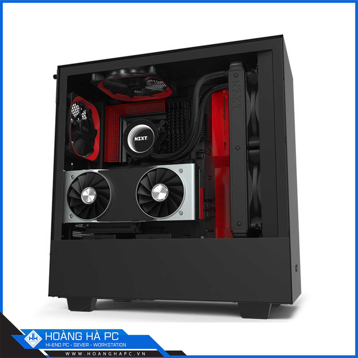 Vỏ Case NZXT H510i (Mid Tower/Màu Đen/Đỏ)