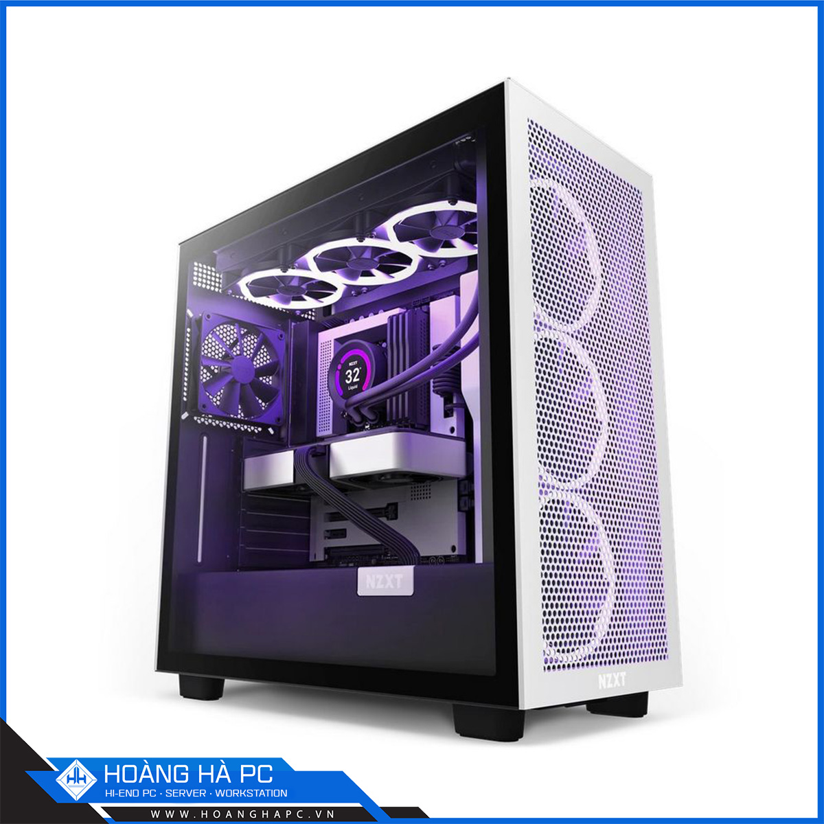 Vỏ case NZXT H7 Flow Black/White CM-H71FG-01 (Mid Tower/Màu Đen Trắng)